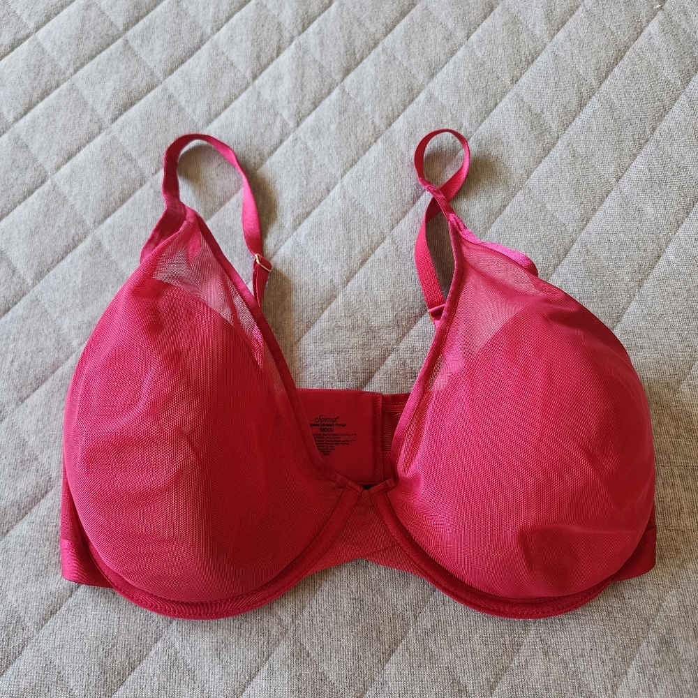 Soma Lightest Lift Plunge Bra Red 38DDD